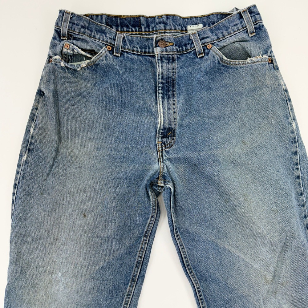 Vintage Levis 560 Orange Tab Jeans Mens 36x34 Blue Loose Fit Tapered USA Made - Picture 15 of 15